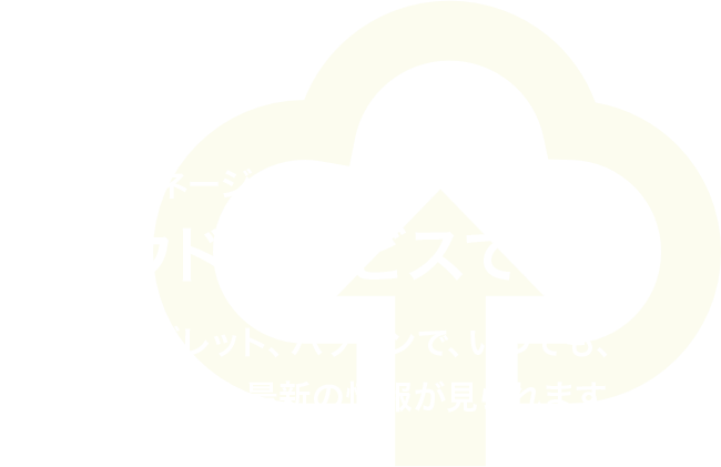 イージーマネージャーは、クラウドサービスです スマホ、タブレット、パソコンで、いつでも、どこでも、誰でも最新の情報が見られます。